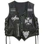 Black Label Society Doom Crew Leather Biker Vest