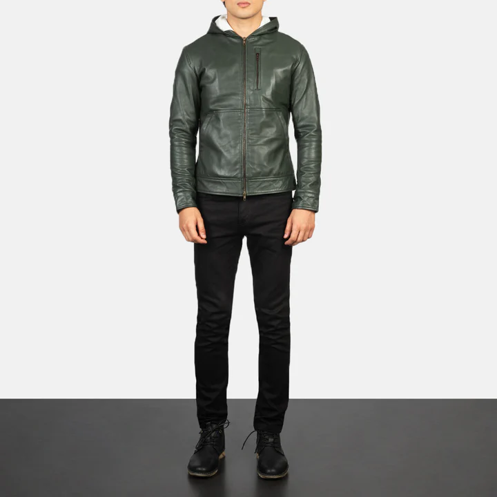 Men_27s_Baston_Green_Hooded_Leather_Bomber_Jacket_Full_LengthIBI_Leather