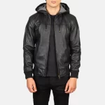 Men_s_Nintenzo_Black_Hooded_Leather_Jacket