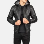 Men_s_Nintenzo_Black_Hooded_Leather_Jacket