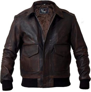 Vintage Brown A-2 Bomber Leather Jacket