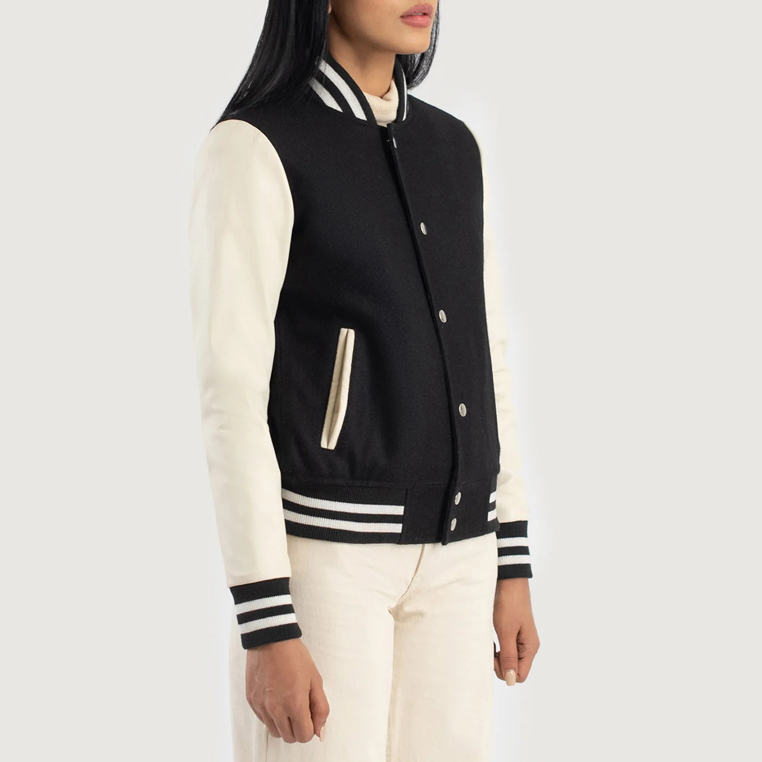 Women_s_Savant_Black_White_Hybrid_Varsity_Jacket_IBI_leather_2