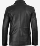 Men’s Premium Black Leather Blazer Jacket